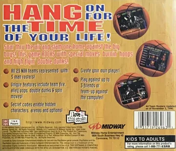 NBA Hangtime (US) box cover back